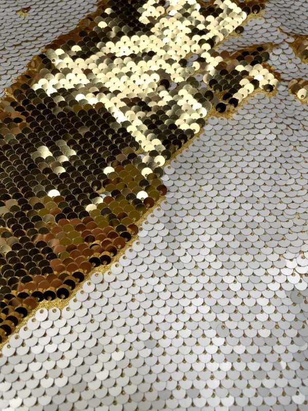 Mermaid Reversible 5mm Sequin Fabric Flip Two Tone Material Home Decor Dressmaking - 130cm wide - Image 9