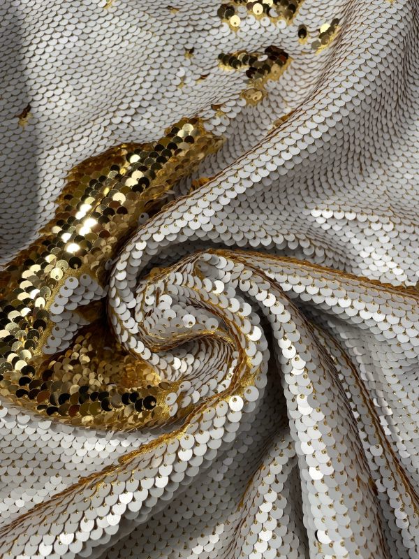 Mermaid Reversible 5mm Sequin Fabric Flip Two Tone Material Home Decor Dressmaking - 130cm wide - Image 8