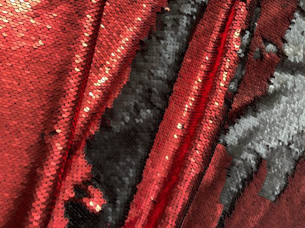 Mermaid Reversible 5mm Sequin Fabric Flip Two Tone Material Home Decor Dressmaking - 130cm wide - Image 5