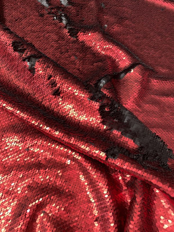 Mermaid Reversible 5mm Sequin Fabric Flip Two Tone Material Home Decor Dressmaking - 130cm wide - Image 4