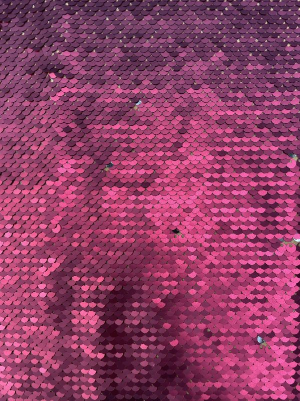 Mermaid Reversible 5mm Sequin Fabric Flip Two Tone Material Home Decor Dressmaking - 130cm wide - Image 2