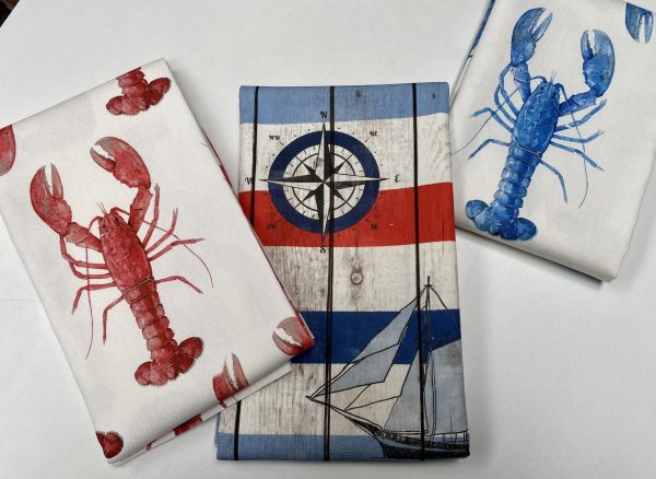 Blue & Red Marine Striped Fabric Curtains Upholstery Dress Material Nautical Stripes - 140cm or 55" Wide Canvas - Image 7