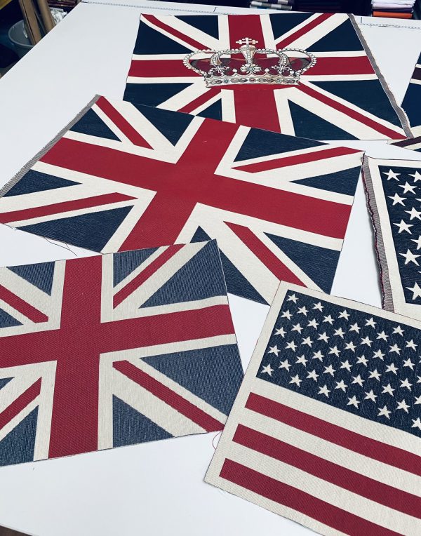 MEDIUM Union Jack Flag Retro Linen Look Heavy Jacquard Gobelin Upholstery Cotton Bag Cushion Panel Fabric UK Banner 70x47cm or 27''x18'' - Image 8