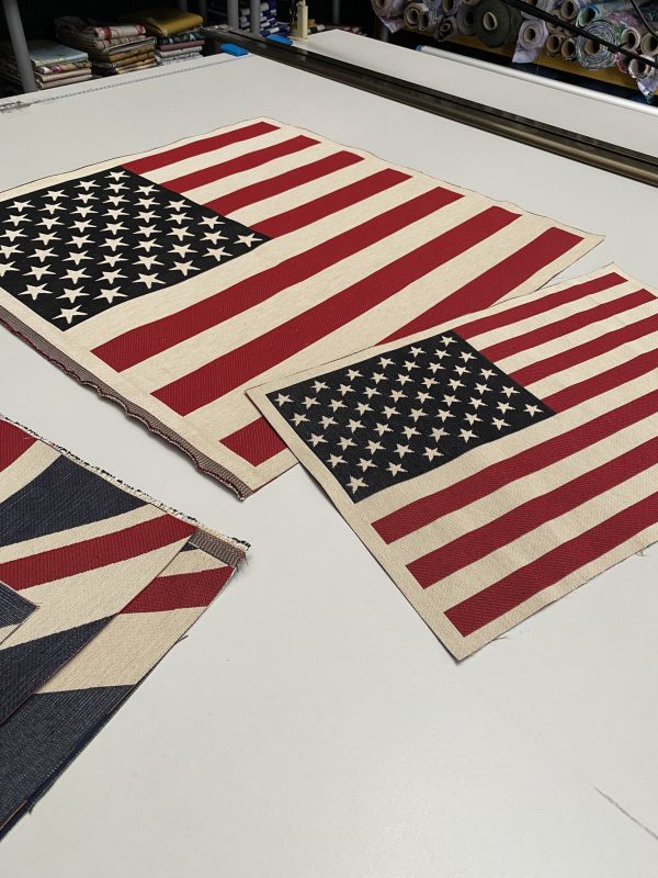 UK & USA Banner  Retro Flag Linen Look Heavy Jacquard Gobelin Upholstery Cotton Cushion Panel Fabric - Sold By The Panel - Image 12