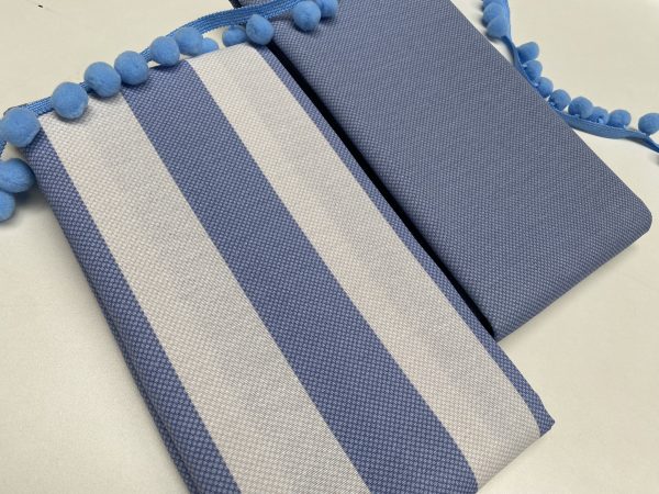 Honeycomb PLAIN Fabric Furnishing Curtain Upholstery Dressmaking Material 110" or 280cm EXTRA Wide - Blue - Image 4