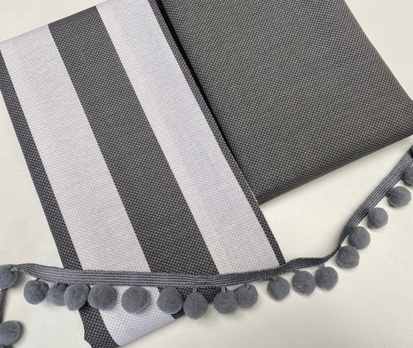 Honeycomb PLAIN Fabric Furnishing Curtain Upholstery Dressmaking Material 55" or 140cm Wide - Grey - Image 6