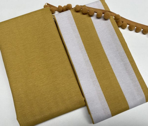 Honeycomb PLAIN Fabric Furnishing Curtain Upholstery Dressmaking Material 110" or 280cm EXTRA Wide - Mustard - Image 5