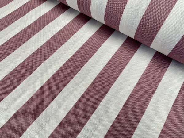 Honeycomb White STRIPES Fabric Furnishing Curtain Upholstery Dressmaking Material 110" or 280cm EXTRA Wide - Mauve Pink - Image 2