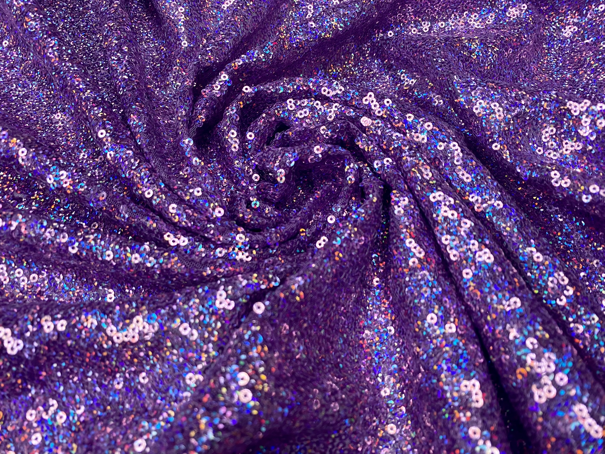 3mm Mini Sequins Fabric Material - 1 way stretch - 130cm or 51