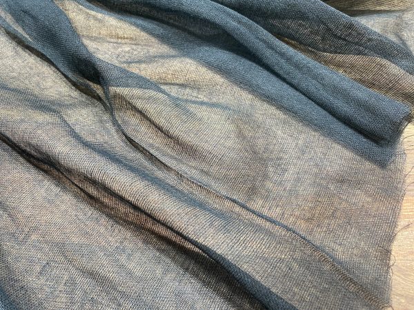 Black Mull Muslin 100% Cotton Fabric Voile Curtains Fine Cheesecloth Linen Look Wedding Table Runner - 140cm wide - Image 3