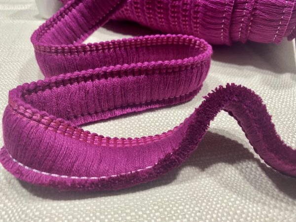 Cotton Brush Fringe - 30mm Wide Tassels Textile Cut Pillow Trimming Piping Cushion Trim Curtains Home Decor - ANY LENGTH - Fuchsia #10