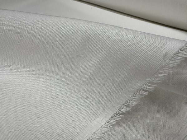 Woven Loose Weave Cotton Fabric Home Decor Wedding Cushion Napkins Embroidery - 170cm Wide - Off-White - Image 3