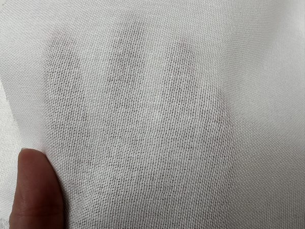 Woven Loose Weave Cotton Fabric Home Decor Wedding Cushion Napkins Embroidery - 170cm Wide - Off-White - Image 4