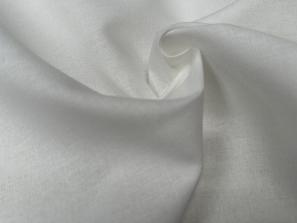 Woven Loose Weave Cotton Fabric Home Decor Wedding Cushion Napkins Embroidery - 170cm Wide - Off-White - Image 5