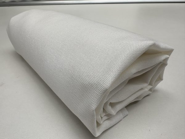 Woven Loose Weave Cotton Fabric Home Decor Wedding Cushion Napkins Embroidery - 170cm Wide - Off-White