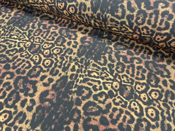 New Leopard Print Fabric Material - Animal Canvas for Home Decor, Curtains, Upholstery - 55" or 140cm Wide - Image 2