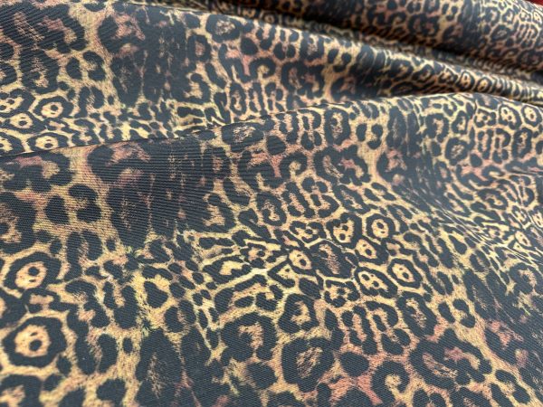 New Leopard Print Fabric Material - Animal Canvas for Home Decor, Curtains, Upholstery - 55" or 140cm Wide