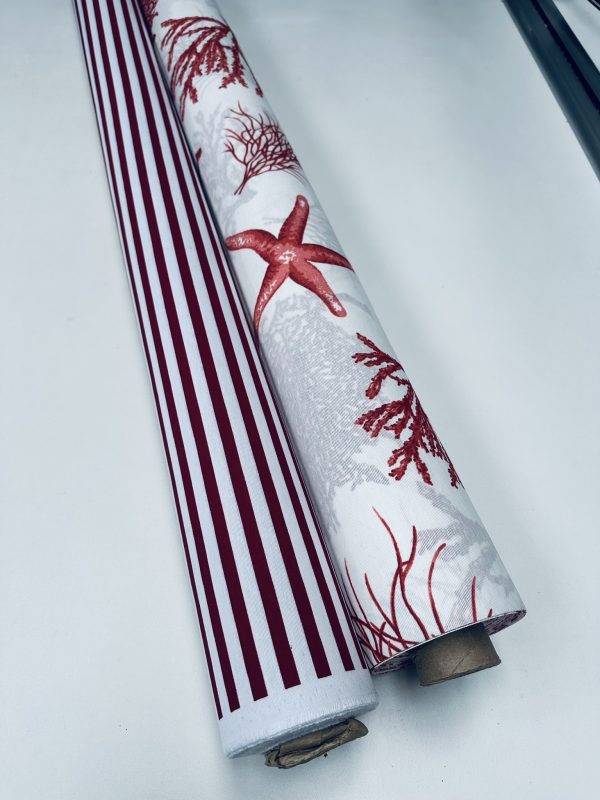 Red Stripes Nautical Teflon Coated Fabric Home Decor Upholstery Marine Water Resistant Material - 140cm or 55" Wide - Image 6