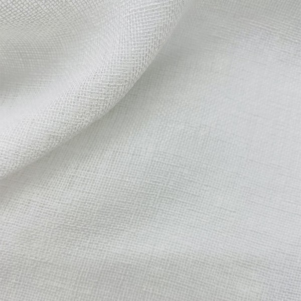 Linen Look White Sheer Fabric - Soft Linen Feel Material for Home Decor ...