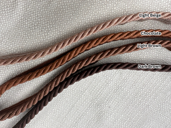 Chocolate Flanged Piping Cord Twisted Rope Trim Home Decor – Pillow Cushion Curtains Edge Trimming Upholstery – 7mm Wide – ANY LENGTH - Image 2