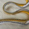 Gold Metallic Flanged Piping Cord Twisted Rope Trim Home Decor - Pillow Cushion Curtains Edge Trimming Upholstery - 7mm Wide - ANY LENGTH - Image 2