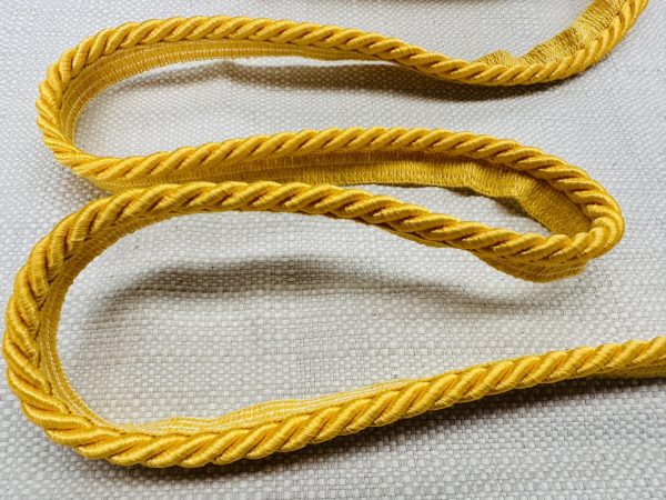 Orange Flanged Piping Cord Twisted Rope Trim Home Decor – Pillow Cushion Curtains Edge Trimming Upholstery – 7mm Wide – ANY LENGTH