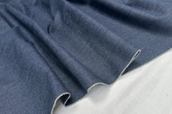 Classic Denim Jeans Cotton Fabric Plain Marine Craft Jacket Dress Material - 70" or 180cm EXTRA Wide - Dark Blue