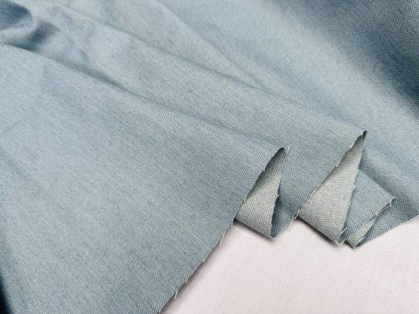 Classic Denim Jeans Cotton Fabric Plain Marine Craft Jacket Dress Material - 70" or 180cm EXTRA Wide - Light Blue