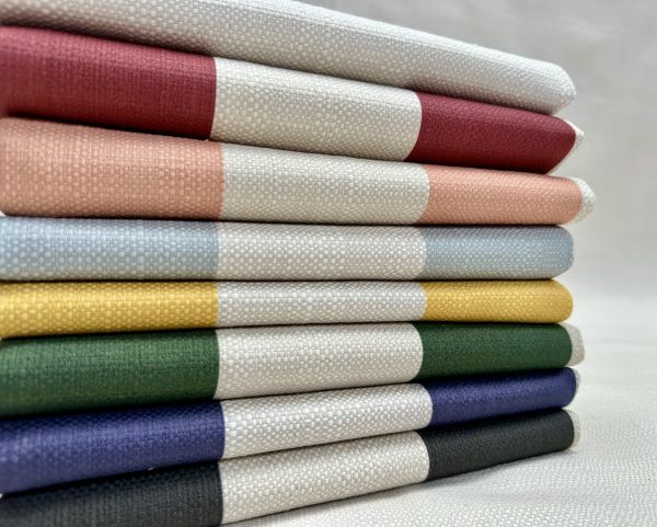 9cm wide Stripes Upholstery Fabric Plain Sofas Bed Home Decor Curtains Soft Material Cloth - 62'' or 160cm Wide - Pink Peach & Natural - Image 6