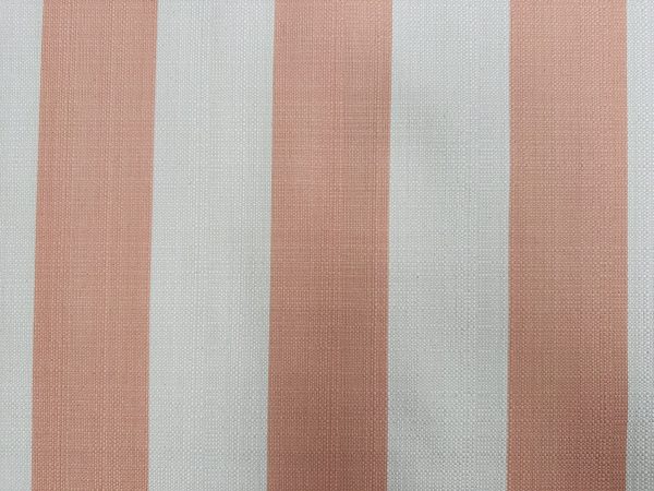 9cm wide Stripes Upholstery Fabric Plain Sofas Bed Home Decor Curtains Soft Material Cloth - 62'' or 160cm Wide - Pink Peach & Natural - Image 2