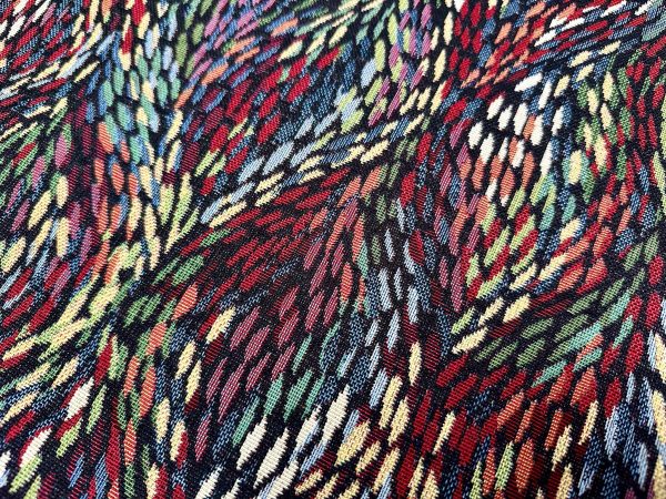 Vibrant Woven Gobelin Fabric with Abstract Brushstroke Design Home Decor Material Curtains Upholstery 55''/140cm Wide - Multi - Image 6