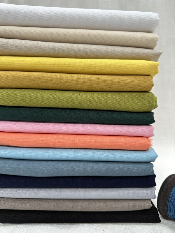 Classic Linen Cotton Blend Plain Fabric Material Lightweight Home Decor Bedding Clothes Curtains - 140cm wide - Peach Pink - Image 5