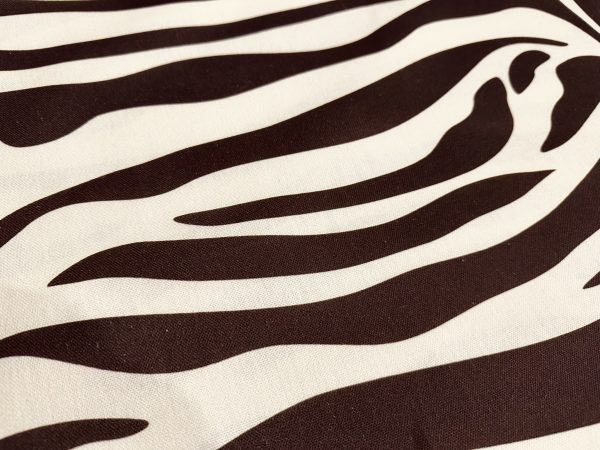 XL Zebra Spine Print Fabric Animal Stripes Cotton Furnishing Curtain Upholstery Home Decor Material - 55"/140cm Wide - Image 3