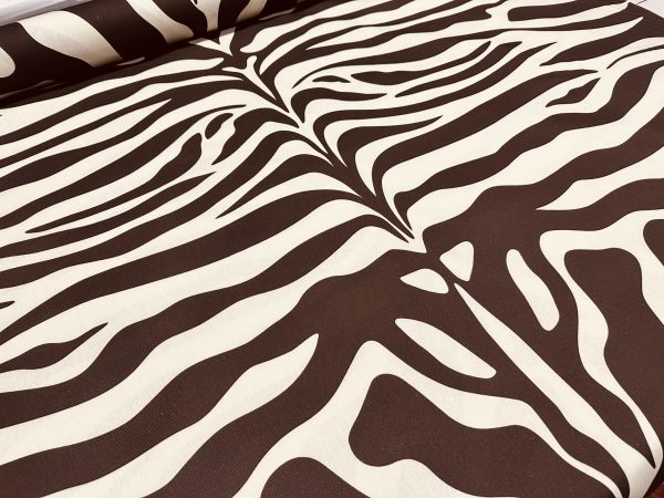 XL Zebra Spine Print Fabric Animal Stripes Cotton Furnishing Curtain Upholstery Home Decor Material - 55"/140cm Wide - Image 2
