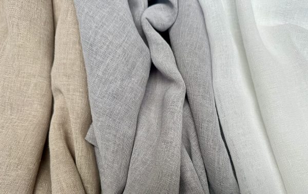 Linen Look NATURAL Sheer Fabric - Soft Linen Feel Material for Home Decor, Curtains, Clothes - 125"/ 320cm Extra Wide - Image 5