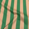 Green & Peach Stripes Digital Print Fabric Furnishing Home Decor Joy Curtain Upholstery Cushion Dressmaking Material 55" or 140cm Wide - Image 3
