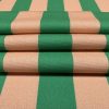 Green & Peach Stripes Digital Print Fabric Furnishing Home Decor Joy Curtain Upholstery Cushion Dressmaking Material 55" or 140cm Wide - Image 2