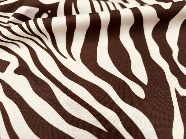 Zebra Spine Print Fabric Animal Stripes Black Red Brown Cotton Furnishing Curtain Upholstery Home Decor Material - 55"/140cm Wide - Image 10