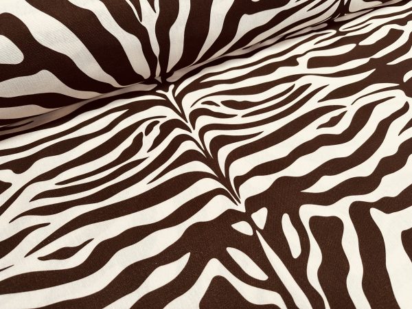 Zebra Spine Print Fabric Animal Stripes Black Red Brown Cotton Furnishing Curtain Upholstery Home Decor Material - 55"/140cm Wide - Image 8