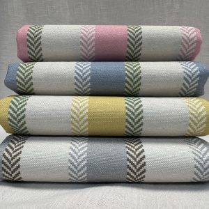 Chevron Stripes Fabric Herringbone Cream Stripe Design for Home Decor Upholstery Curtains Cushions Table Runners – 55" or 140cm Wide