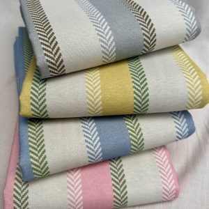 Chevron Stripes Fabric Herringbone Cream Stripe Design for Home Decor Upholstery Curtains Cushions Table Runners – 110" or 280cm EXTRA Wide