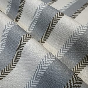 Chevron Stripes Fabric Herringbone Cream Stripe Design for Home Decor Upholstery Curtains Cushions Table Runners – 55" or 140cm Wide - Grey