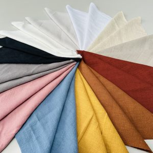 Needle Felting Linen Fabric – Stone Washed 100% Linen Squares 25x25cm – Natural Embroidery Quilting Patchwork Fabric for Crafts Random Colours