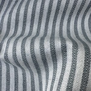 5mm Herringbone Ticking Stripe Fabric Linen Look Cushion Material Striped Cream Lines Home Decor Dressmaking - 129" or 328cm Wide - Teal