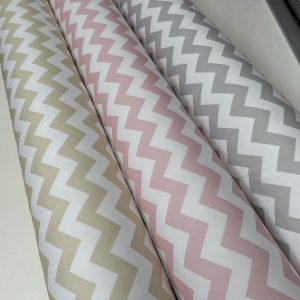 Chevron Zigzag Cotton Fabric Geometric Curtain Upholstery Cushion Craft Material Home Decor – 114" / 290cm Extra Wide
