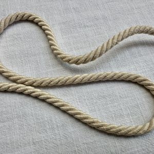 Twisted Piping Cord Rope Trim for Home Decor – Pillow Cushion Curtains & Upholstery Edging – 7mm Wide – Any Length - Bone