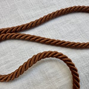 Twisted Piping Cord Rope Trim for Home Decor – Pillow Cushion Curtains & Upholstery Edging – 7mm Wide – Any Length - Chocolate