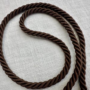 Twisted Piping Cord Rope Trim for Home Decor – Pillow Cushion Curtains & Upholstery Edging – 7mm Wide – Any Length - Dark Brown