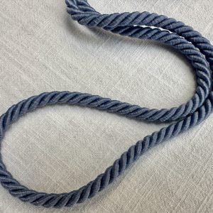 Twisted Piping Cord Rope Trim for Home Decor – Pillow Cushion Curtains & Upholstery Edging – 7mm Wide – Any Length - Dusty Blue