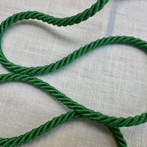 Twisted Piping Cord Rope Trim for Home Decor – Pillow Cushion Curtains & Upholstery Edging – 7mm Wide – Any Length - Green